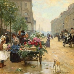 Jigsaw puzzle: Flower Girl at the Rue-Royal