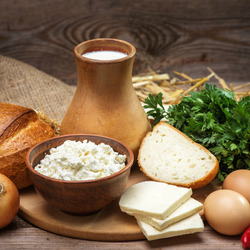 Jigsaw puzzle: Cottage cheese and bread