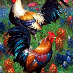 Jigsaw puzzle: Amazon roosters