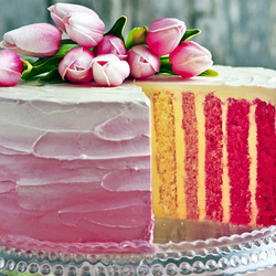 Jigsaw puzzle: Cake with colored filling