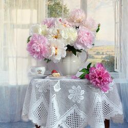 Jigsaw puzzle: Lovely peonies