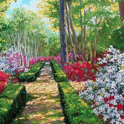 Jigsaw puzzle: Flowers in the park
