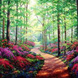 Jigsaw puzzle: Summer morning in the park