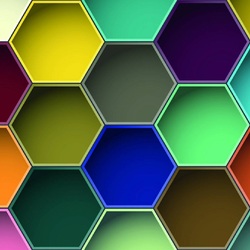Jigsaw puzzle: Colored honeycomb