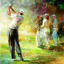 Jigsaw puzzle: Golf players
