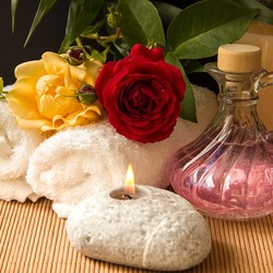 Jigsaw puzzle: Spa with roses