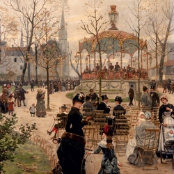 Jigsaw puzzle: By the carousel in the park