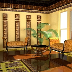 Jigsaw puzzle: Living room in Egyptian style