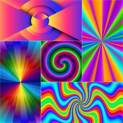 Jigsaw puzzle: Multicolored rays