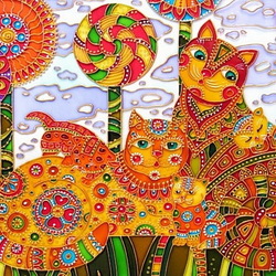 Jigsaw puzzle: Cat family