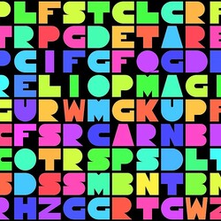 Jigsaw puzzle: Colored letters