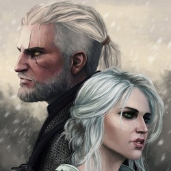 Jigsaw puzzle: Geralt and Ciri
