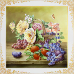 Jigsaw puzzle: Bouquet and fruits