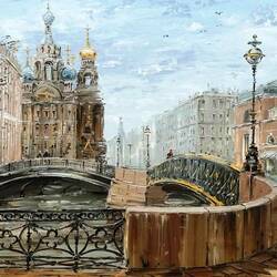 Jigsaw puzzle: Bridges at the Savior on Spilled Blood