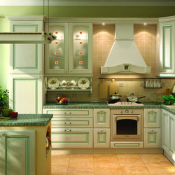 Jigsaw puzzle: Kitchen in green colors