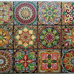 Jigsaw puzzle: Painted tiles
