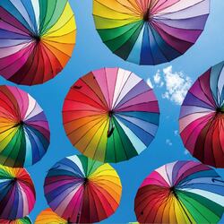 Jigsaw puzzle: Umbrellas in the sky