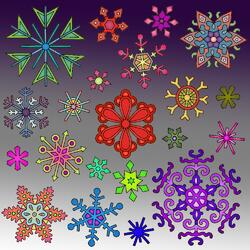Jigsaw puzzle: Snowflakes