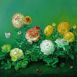 Jigsaw puzzle: Ranunculus and snail