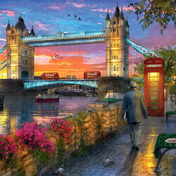 Jigsaw puzzle: Evening in London