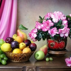 Jigsaw puzzle: Flowers and fruits
