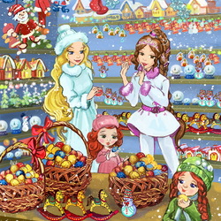 Jigsaw puzzle: New Year shopping
