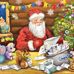 Jigsaw puzzle: Santa Claus mail