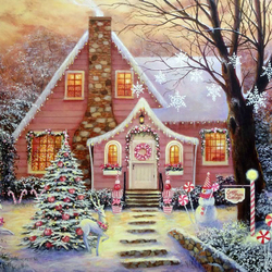 Jigsaw puzzle: Sweet Pink Christmas