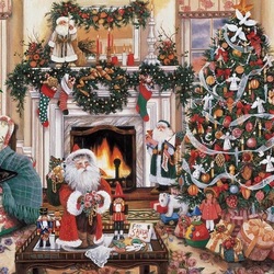 Jigsaw puzzle: By the arrival of Santa