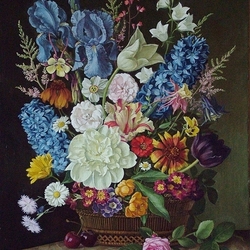 Jigsaw puzzle: Bouquet with blue hyacinthim