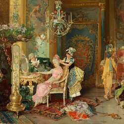 Jigsaw puzzle: In the ladies' boudoir