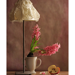 Jigsaw puzzle: Painting with lamp and hyacinths