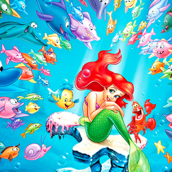 Jigsaw puzzle: The little mermaid among friends