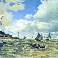 Jigsaw puzzle: The mouth of the Seine at Honfleur