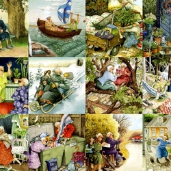 Jigsaw puzzle: Favorite old ladies, cheerful