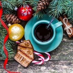 Jigsaw puzzle: New Year's coffee