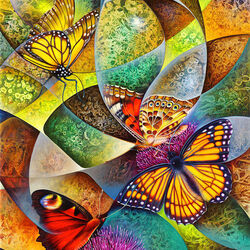 Jigsaw puzzle: Dancing butterflies