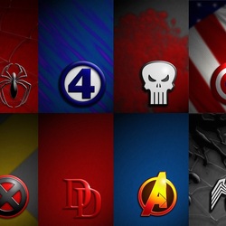 Jigsaw puzzle: Marvel logos