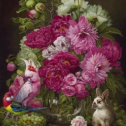 Jigsaw puzzle: Peonies in a vase