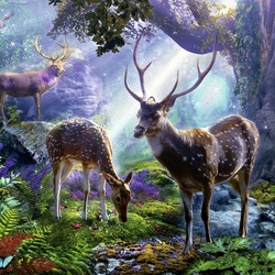 Jigsaw puzzle: Noble deer
