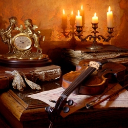 Jigsaw puzzle: Still life with violin