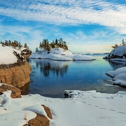 Jigsaw puzzle: Winter day on Ladoga