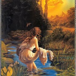 Jigsaw puzzle: Psyche crossing the river
