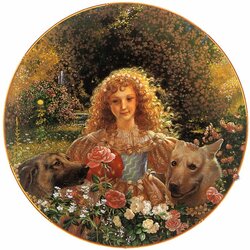 Jigsaw puzzle: Girl and dogs
