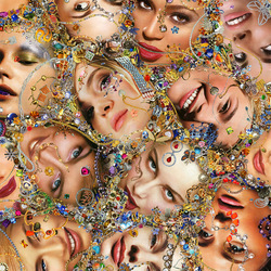Jigsaw puzzle: Collage of pages of glossy magazines