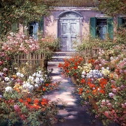 Jigsaw puzzle: Flowers in the yard