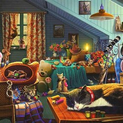 Jigsaw puzzle: House for cats