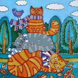 Jigsaw puzzle: Cat family
