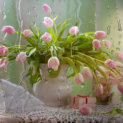 Jigsaw puzzle: Still life with tulips