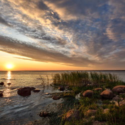 Jigsaw puzzle: Sunset on the Gulf of Finland